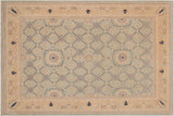 Shabby Chic Ziegler Paola Green Tan Hand-Knotted Wool Rug - 8'10'' x 11'10''