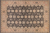 handmade Transitional Lahore Charcoal Pink Hand Knotted RECTANGLE 100% WOOL area rug 9 x 12