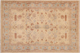 handmade Traditional Kafkaz Chobi Ziegler Beige Blue Hand Knotted RECTANGLE 100% WOOL area rug 9 x 11