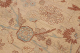 handmade Traditional Kafkaz Chobi Ziegler Beige Blue Hand Knotted RECTANGLE 100% WOOL area rug 9 x 11