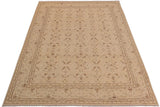 handmade Transitional Kafkaz Chobi Ziegler Beige Brown Hand Knotted RECTANGLE 100% WOOL area rug 9 x 12