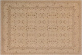 Shabby Chic Ziegler Shanell Beige Brown Hand-Knotted Wool Rug - 9'0'' x 11'7''