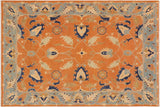 Bohemien Ziegler Elizabet Orange Blue Hand-Knotted Wool Rug - 8'8'' x 12'2''