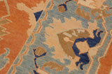 handmade Traditional Kafkaz Chobi Ziegler Orange Blue Hand Knotted RECTANGLE 100% WOOL area rug 9 x 12
