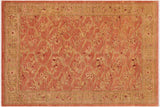 handmade Transitional Kafkaz Chobi Ziegler Peach Green Hand Knotted RECTANGLE 100% WOOL area rug 9 x 12
