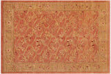 Boho Chic Ziegler Eladia Peach Green Hand-Knotted Wool Rug - 8'10'' x 12'2''