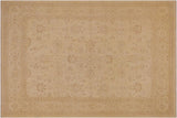 handmade Traditional Kafkaz Chobi Ziegler Beige Beige Hand Knotted RECTANGLE 100% WOOL area rug 9 x 12