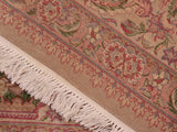 handmade Traditional Tabriz Tan Rust Hand Knotted RECTANGLE 100% WOOL area rug 8x10