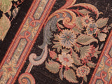 handmade Traditional Basarabian Black Rust Hand Knotted RECTANGLE 100% WOOL area rug 8x10