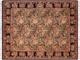 handmade Traditional Basarabian Black Rust Hand Knotted RECTANGLE 100% WOOL area rug 8x10