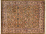 Pak Persian Luciana Green/Beige Wool Rug - 8'0'' x 10'2''