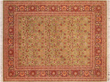 Pak Persian Deneen Green/Aubergine Wool Rug - 8'0'' x 10'5''