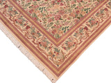 handmade Traditional David Beige Gold Hand Knotted RECTANGLE 100% WOOL area rug 8x10