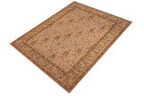 handmade Transitional Kafkaz Chobi Ziegler Tan Brown Hand Knotted RECTANGLE 100% WOOL area rug 6 x 10