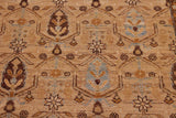 handmade Transitional Kafkaz Chobi Ziegler Tan Brown Hand Knotted RECTANGLE 100% WOOL area rug 6 x 10