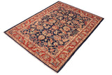 handmade Traditional Kafkaz Chobi Ziegler Blue Red Hand Knotted RECTANGLE 100% WOOL area rug 6 x 9