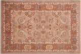 handmade Traditional Kafkaz Chobi Ziegler Tan Brown Hand Knotted RECTANGLE 100% WOOL area rug 6 x 9