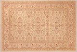 handmade Transitional Kafkaz Chobi Ziegler Beige Tan Hand Knotted RECTANGLE 100% WOOL area rug 6 x 9