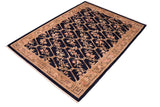 handmade Transitional Kafkaz Chobi Ziegler Blue Tan Hand Knotted RECTANGLE 100% WOOL area rug 6 x 9