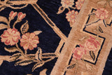 handmade Transitional Kafkaz Chobi Ziegler Blue Tan Hand Knotted RECTANGLE 100% WOOL area rug 6 x 9