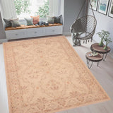 handmade Transitional Kafkaz Chobi Ziegler Beige Brown Hand Knotted RECTANGLE 100% WOOL area rug 6 x 9