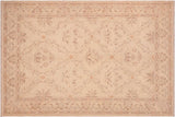 Boho Chic Ziegler Mozell Beige Brown Hand-Knotted Wool Rug - 6'0'' x 8'11''