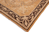 handmade Traditional Kafkaz Chobi Ziegler Rose Charcoal Hand Knotted RECTANGLE 100% WOOL area rug 6 x 9