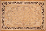 Boho Chic Ziegler Madison Rose Charcoal Hand-Knotted Wool Rug - 6'1'' x 8'8''