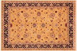 Oriental Ziegler Kasandra Gold Blue Hand-Knotted Wool Rug - 6'0'' x 8'10''