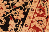 handmade Traditional Kafkaz Chobi Ziegler Black Red Hand Knotted RECTANGLE 100% WOOL area rug 6 x 9