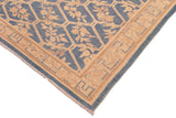 handmade Transitional Kafkaz Chobi Ziegler Blue Tan Hand Knotted RECTANGLE 100% WOOL area rug 6 x 9