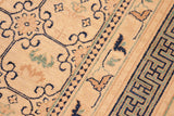 handmade Transitional Kafkaz Chobi Ziegler Beige Green Hand Knotted RECTANGLE 100% WOOL area rug 6 x 9