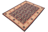 handmade Transitional Kafkaz Chobi Ziegler Blue Tan Hand Knotted RECTANGLE 100% WOOL area rug 6 x 9