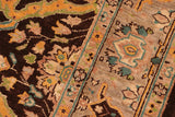 handmade Traditional Kafkaz Chobi Ziegler Brown Gray Hand Knotted RECTANGLE 100% WOOL area rug 6 x 9