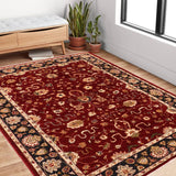 handmade Traditional Kafkaz Chobi Ziegler Red Blue Hand Knotted RECTANGLE 100% WOOL area rug 6 x 9