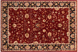 Oriental Ziegler Lavinia Red Blue Hand-Knotted Wool Rug - 5'10'' x 8'7''