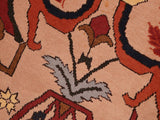 handmade Geometric Kargahi Tan Rust Hand Knotted RECTANGLE 100% WOOL area rug 6x9