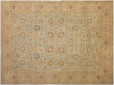 Turkish Knotted Istanbul Linsey Blue/Tan Wool Rug - 9'0'' x 12'0''