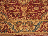 handmade Traditional Lahore Rust Gold Hand Knotted RECTANGLE 100% WOOL area rug 9x12