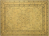 handmade Traditional  Tan Tan Hand Knotted RECTANGLE 100% WOOL area rug 9x12