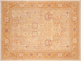 Turkish Knotted Istanbul Agueda Beige/Brown Wool Rug - 8'1'' x 10'3''