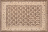 handmade Transitional Kafkaz Chobi Ziegler Brown Beige Hand Knotted RECTANGLE 100% WOOL area rug 8 x 10