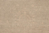 handmade Transitional Kafkaz Chobi Ziegler Gray Tan Hand Knotted RECTANGLE WOOL&SILK area rug 8 x 10