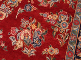 handmade Traditional Sarook Red Blue Hand Knotted RECTANGLE 100% WOOL area rug 6x9