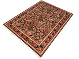 handmade Traditional Basarabian Black Red Hand Knotted RECTANGLE 100% WOOL area rug 6x9