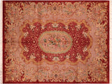 Europien Pak Persian Luana Red/Lt. Brown Wool Rug - 6'0'' x 9'2''