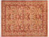 handmade Traditional Internation Taupe Rust Hand Knotted RECTANGLE 100% WOOL area rug 6x9