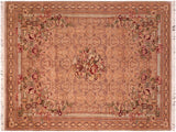 Pak Persian Linh Taupe/Gold Wool Rug - 6'1'' x 9'7''