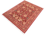 handmade Traditional Nagi Red Beige Hand Knotted RECTANGLE 100% WOOL area rug 6x9