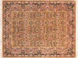 Darbari Pak Persian Rubie Gold/Pink Wool Rug - 6'0'' x 8'9''